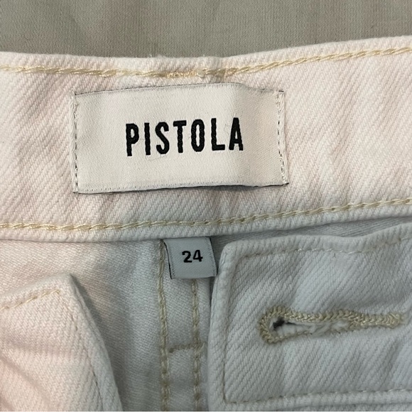 Pistola White Frayed Hem Jean Shorts - Picture 3 of 3